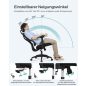 SONGMICS OBN064B01 Ergonomikus Hálós Irodai Szék Állítható Deréktámasszal Fekete