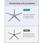 SONGMICS Ergonomikus Irodai Szék Premium Vászon Galambszürke