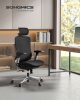 SONGMICS Premium Ergonomikus Irodai Szék Állítható Háttámlával Fekete