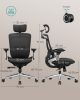 SONGMICS Premium Ergonomikus Irodai Szék Állítható Háttámlával Fekete