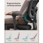 SONGMICS Ergonomikus Irodai Szék Magas Háttámlával Fekete
