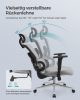 SONGMICS Ergonomikus Irodai Szék Hálós Háttámlával Fehér-Szürke