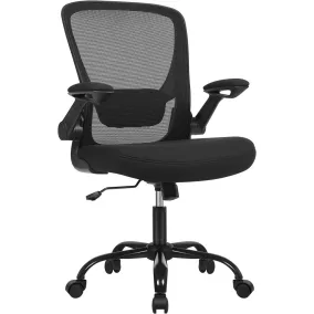   SONGMICS Ergonomikus Irodai Szék Hálós Háttámlával Fekete