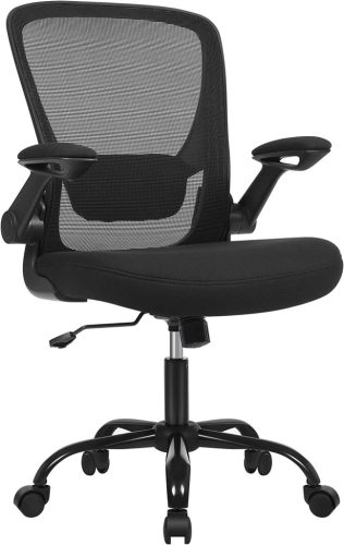 SONGMICS Ergonomikus Irodai Szék Hálós Háttámlával Fekete
