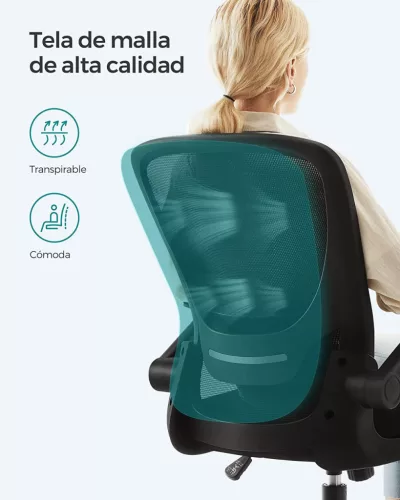 SONGMICS Ergonomikus Irodai Szék Hálós Háttámlával Fekete