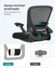 SONGMICS Ergonomikus Irodai Szék Hálós Háttámlával Fekete