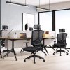 SONGMICS Ergonomikus Irodai Szék Állítható Fejtámlával Fekete