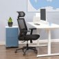 SONGMICS Ergonomikus Hálós Irodai Szék Fejtámasszal Fekete
