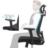 SONGMICS Ergonomikus Hálós Irodai Szék Fejtámasszal Fekete