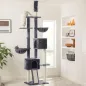   FEANDREA Mennyezetig Érő Macskafa Füstszürke Plüss Játszótorony