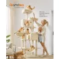 Feandrea XXL Luxus Macskabútor 206 cm Többszintes Bézs