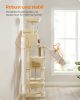 Feandrea XXL Luxus Macskabútor 206 cm Többszintes Bézs