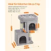 Feandrea PCT611W01 67 cm macskaház kiscicáknak plüss sisallal világosszürke