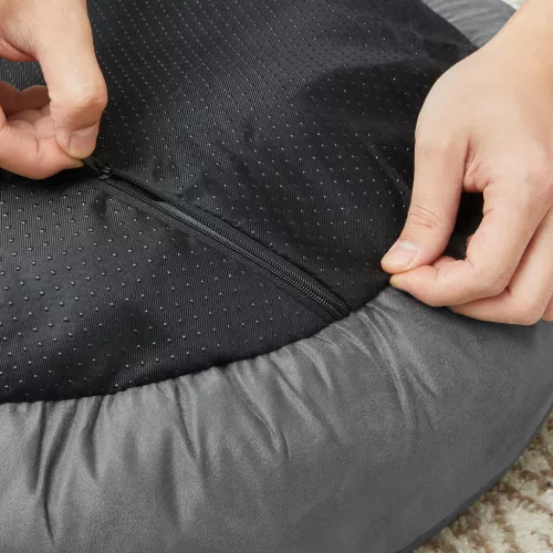 FEANDREA Fánk Alakú Kutyaágy Plüss Szürke 60 cm