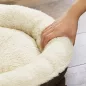   FEANDREA Fánk Alakú Kutyaágy Memóriahabos Plüss Barna 65 cm