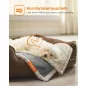   Feandrea vízálló kutyatakaró sherpa fleece anyagból kis kutyáknak, macskáknak 73 x 63 cm szürke