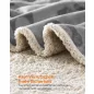   Feandrea vízálló kutyatakaró sherpa fleece anyagból kis kutyáknak, macskáknak 73 x 63 cm szürke