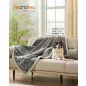   Feandrea vízálló kutyatakaró sherpa fleece anyagból kis és közepes kutyáknak, macskáknak 127 x 101 cm szürke