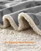 Feandrea vízálló kutyatakaró sherpa fleece anyagból kis és közepes kutyáknak, macskáknak 127 x 101 cm szürke