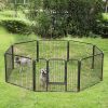 FEANDREA 8-Paneles Összecsukható Kisállat Kennel Szürke Vas