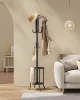 SONGMICS szabadon álló fogas esernyőtartóval 12 kampóval fém 175 cm tintafekete