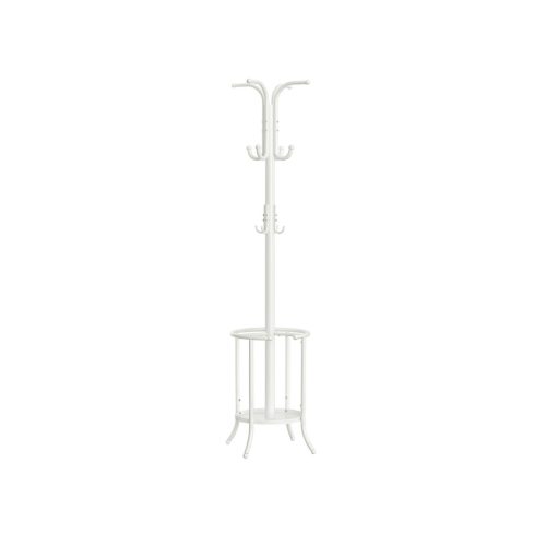 SONGMICS Álló Fém Fogas Esernyőtartóval Gyöngyház Fehér 175 cm