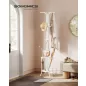   SONGMICS RCR011W01 szabadon álló fogas esernyőtartóval fém gyöngyfehér 175 cm