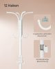 SONGMICS Álló Fém Fogas Esernyőtartóval Gyöngyház Fehér 175 cm