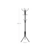 SONGMICS Elegáns Fém Ruhafogas Állvány Fekete 182 cm