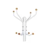 SONGMICS RCR19W álló fogas 182 cm fém krémfehér 12 akasztóval