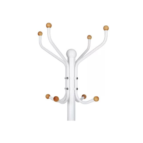 SONGMICS RCR19W álló fogas 182 cm fém krémfehér 12 akasztóval