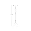 SONGMICS RCR19W álló fogas 182 cm fém krémfehér 12 akasztóval