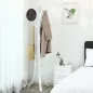   SONGMICS Modern Álló Ruhafogas 9 Akasztós Fém Fehér 176 cm