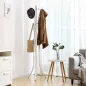  SONGMICS Modern Álló Ruhafogas 9 Akasztós Fém Fehér 176 cm