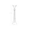 SONGMICS Modern Álló Ruhafogas 9 Akasztós Fém Fehér 176 cm