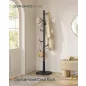   SONGMICS HOME kaktusz alakú álló fogas 8 kampóval acél és MDF tintafekete 175,3 cm