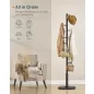  SONGMICS HOME kaktusz alakú álló fogas 8 kampóval acél és MDF tintafekete 175,3 cm