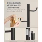   SONGMICS HOME kaktusz alakú álló fogas 8 kampóval acél és MDF tintafekete 175,3 cm