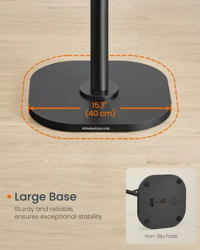 SONGMICS HOME kaktusz alakú álló fogas 8 kampóval acél és MDF tintafekete 175,3 cm