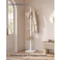   SONGMICS HOME Kaktusz Alakú Álló Fogas 8 Kampóval 175,3 cm Felhőfehér
