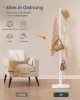 SONGMICS HOME Kaktusz Alakú Álló Fogas 8 Kampóval 175,3 cm Felhőfehér
