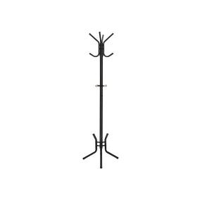   SONGMICS Elegáns Fém Ruhafogas Állvány 12 Akasztóval 176 cm Fekete