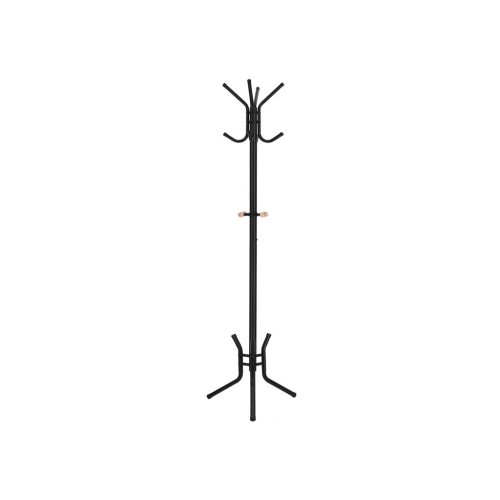 SONGMICS Elegáns Fém Ruhafogas Állvány 12 Akasztóval 176 cm Fekete