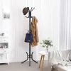 SONGMICS Elegáns Fém Ruhafogas Állvány 12 Akasztóval 176 cm Fekete