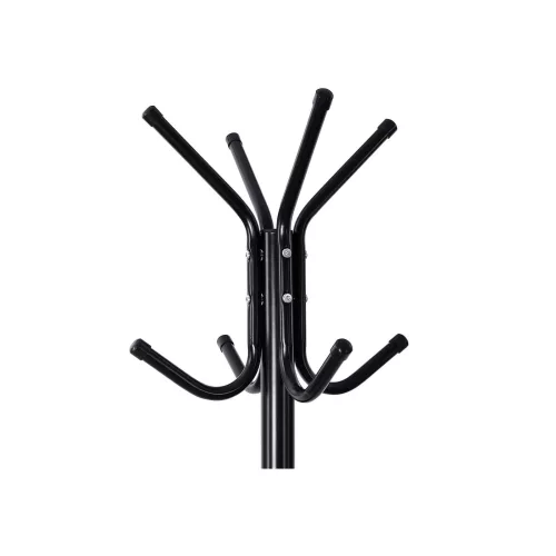 SONGMICS Elegáns Fém Ruhafogas Állvány 12 Akasztóval 176 cm Fekete