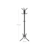SONGMICS Elegáns Fém Ruhafogas Állvány 12 Akasztóval 176 cm Fekete
