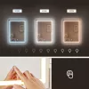 VASAGLE LED világítású fésülködőasztal tükörrel, fiókokkal, nyitott rekeszekkel, állítható polcokkal, zsámollyal, állítható fényerővel, modern, felhőfehér