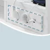 VASAGLE Kailyn RDT137W01 fésülködőasztal LED tükörrel felhőfehér
