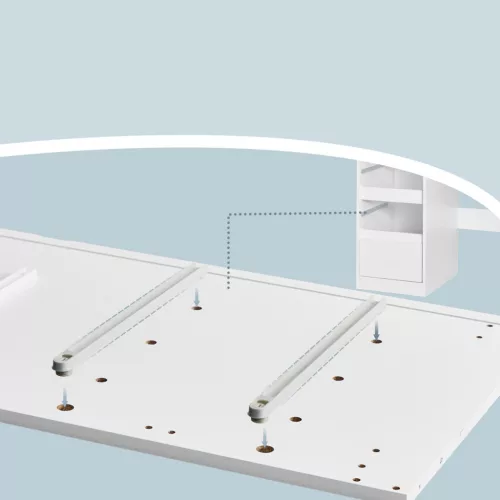 VASAGLE Kailyn RDT137W01 fésülködőasztal LED tükörrel felhőfehér