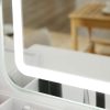 VASAGLE Elegáns LED Világítású Fésülködőasztal Fehér Kivitelben